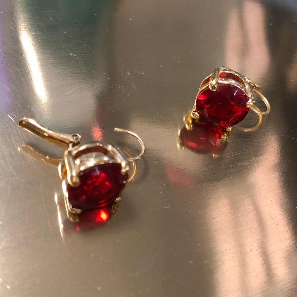 Kate Spade Red Hinge Drop Earrings